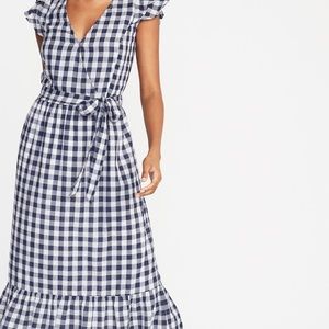 Gingham wrap dress